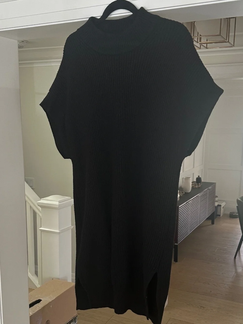 NWT - JUST FEMALE Sophie Black Chunky Rib Knit Sweater Tunic / Dress - Size L - Picture 4 of 8